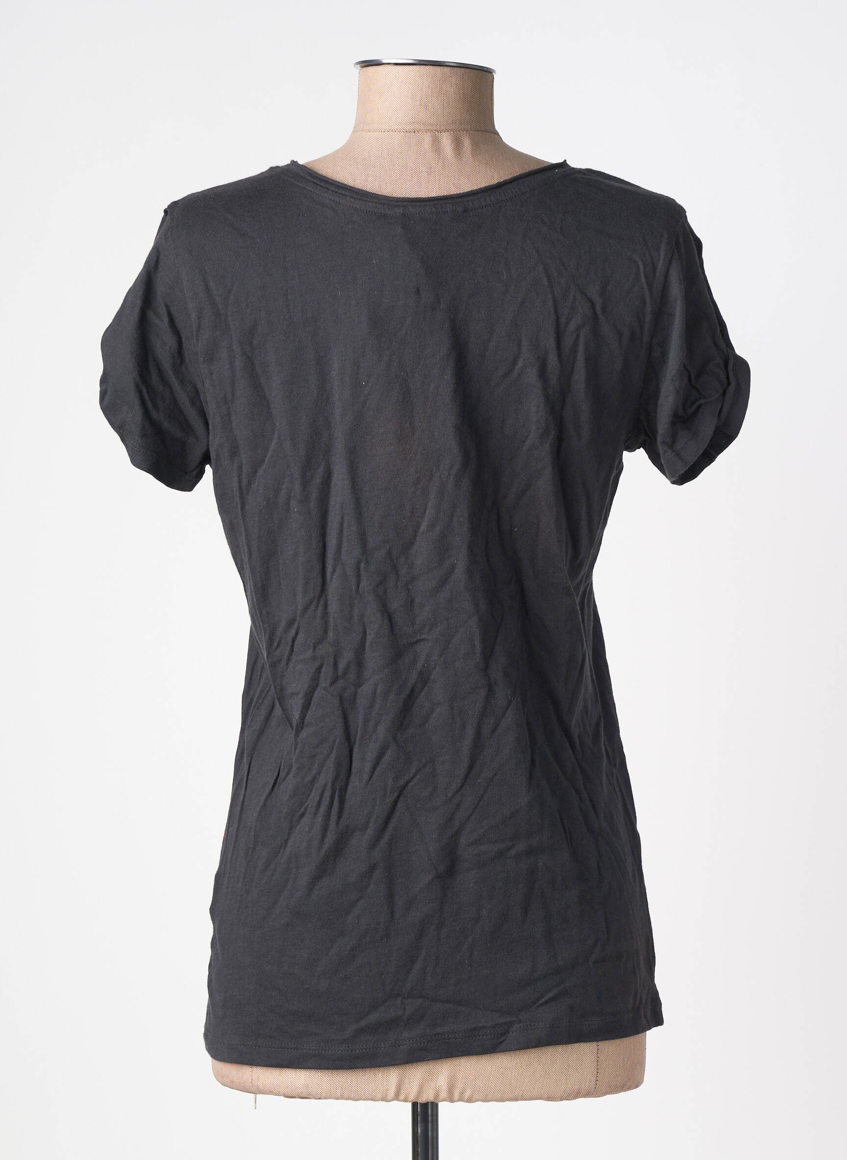 T-shirt stretch manches courtes gris DEELUXE femme