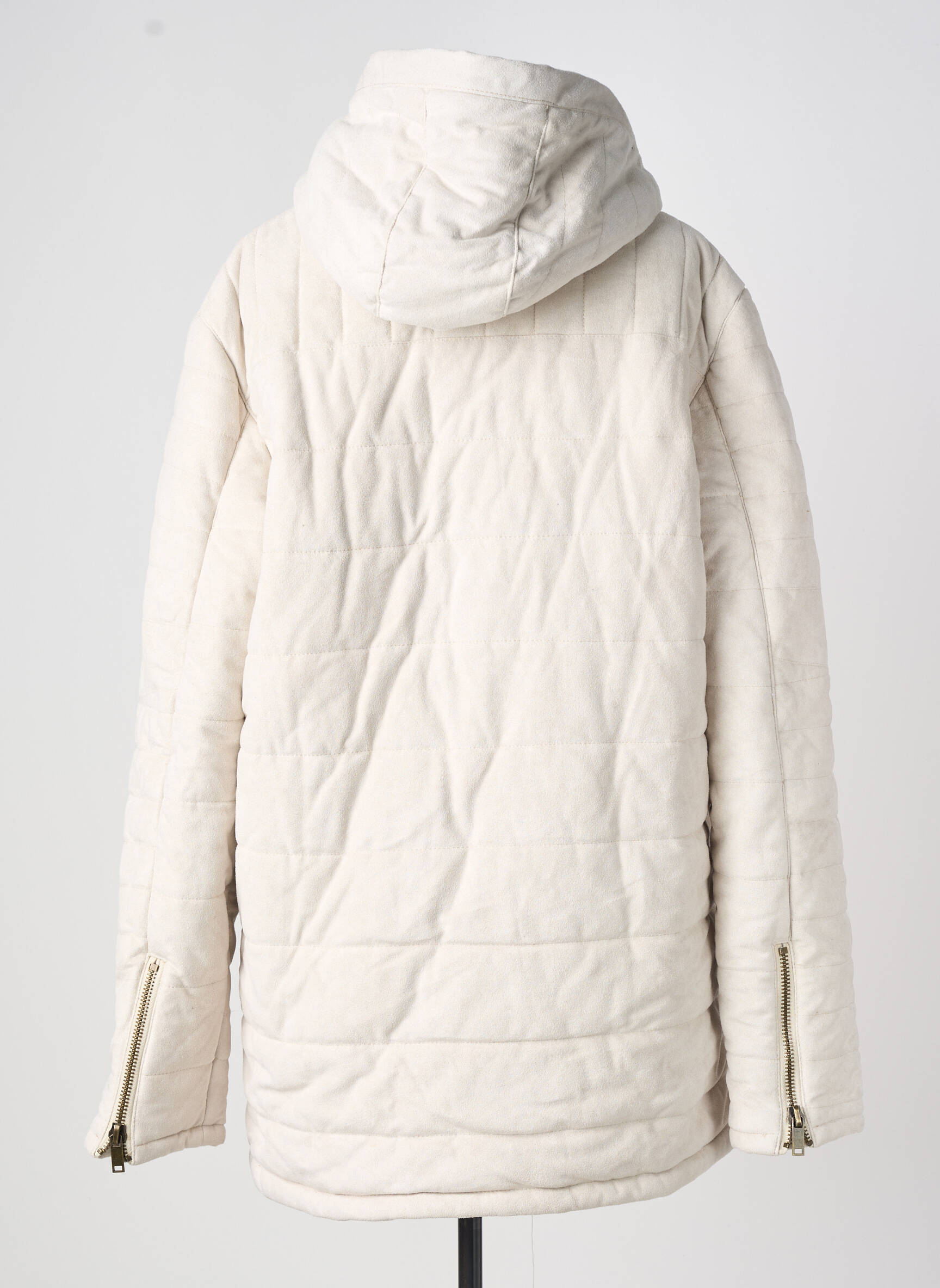 Doudoune manches longues a capuche beige BLACK KAVIAR femme