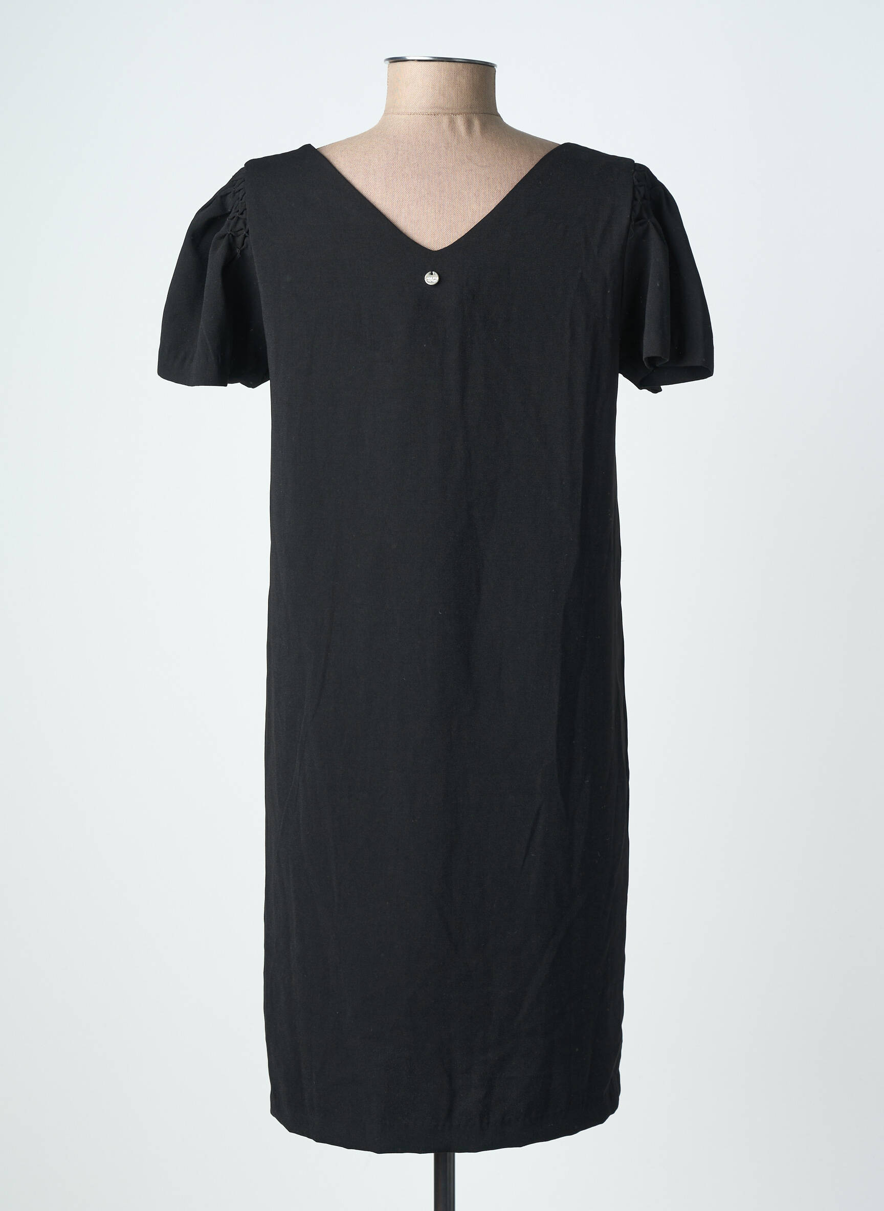 Robe courte manches courtes manches courtes noir DEELUXE femme