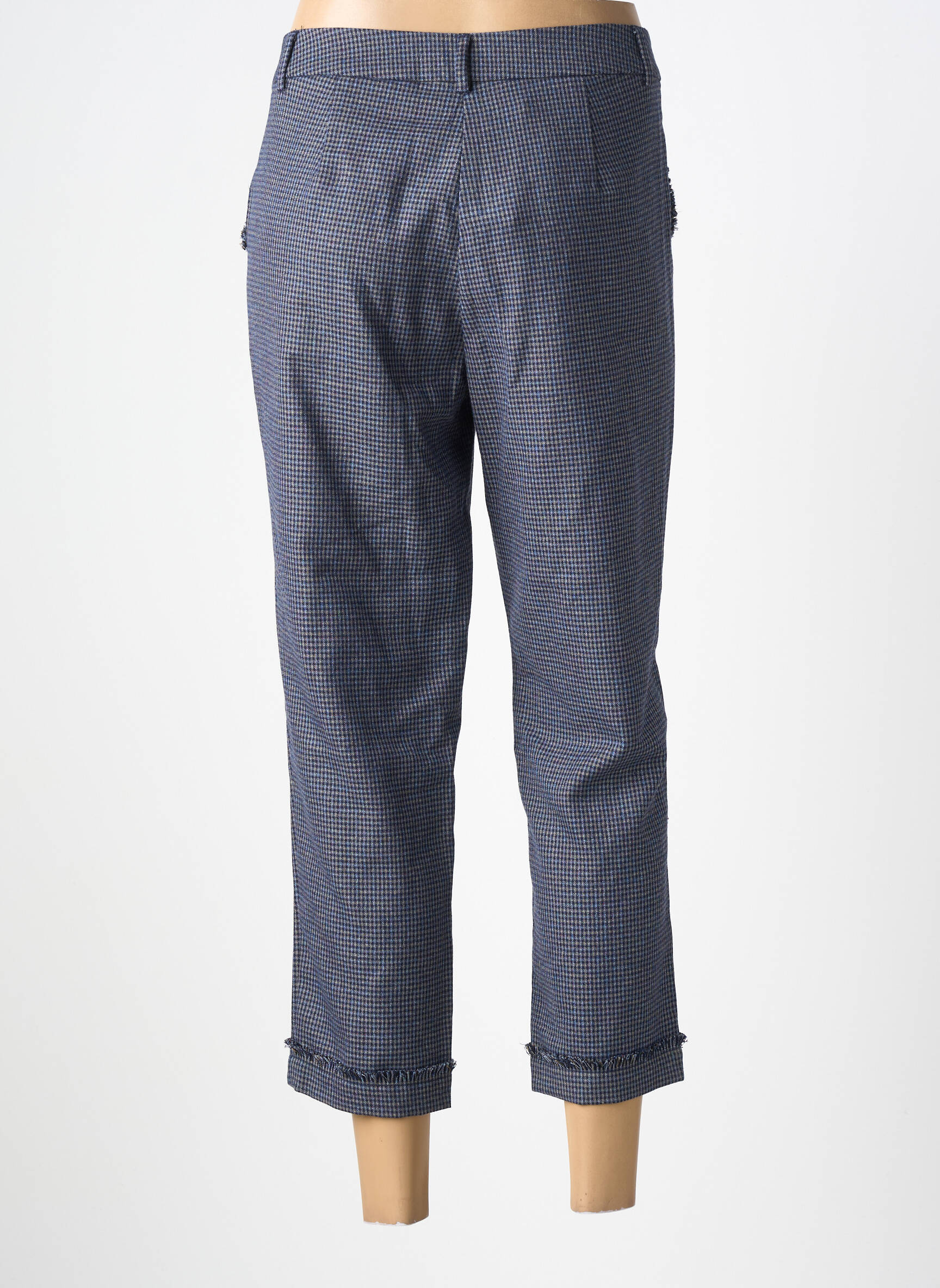Pantalon 7/8 coupe chino bleu LILI SIDONIO femme