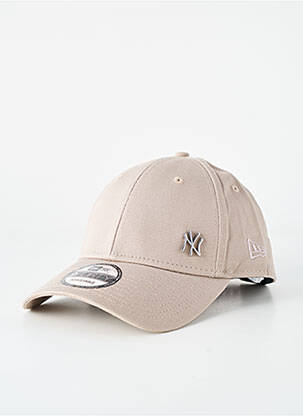 Casquette fermeture pressionnée beige NEW ERA homme