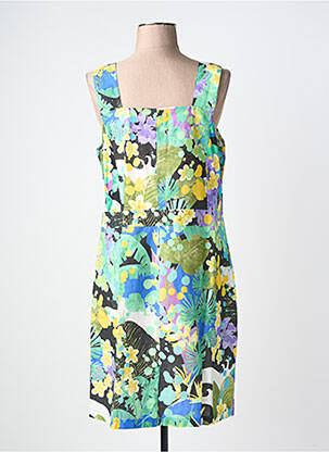 Robe mi-longue sans manche sans manche vert MALOKA femme