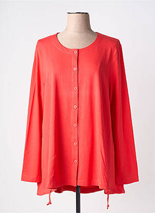 Gilet manches longues col rond orange MES SOEURS ET MOI femme