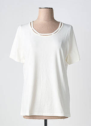 T-shirt stretch manches courtes blanc TELMAIL femme