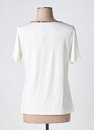 T-shirt sérigraphie manches courtes blanc TELMAIL femme