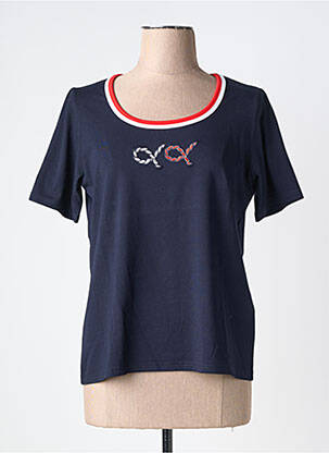 T-shirt stretch manches courtes bleu TELMAIL femme