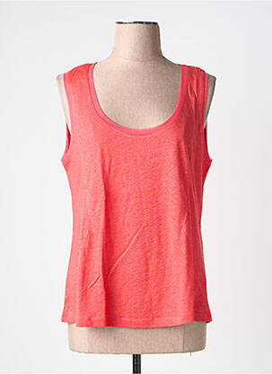 Débardeur coupe ajustée sans manche orange MALOKA femme