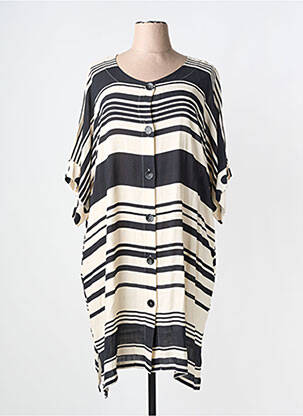 Robe mi-longue sans manche sans manche noir G!OZE femme