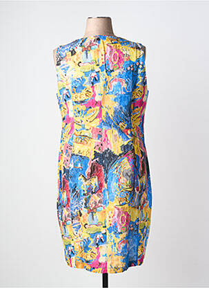 Robe mi-longue sans manche sans manche bleu MALOKA femme