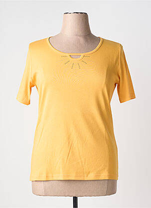 T-shirt stretch manches courtes jaune TELMAIL femme