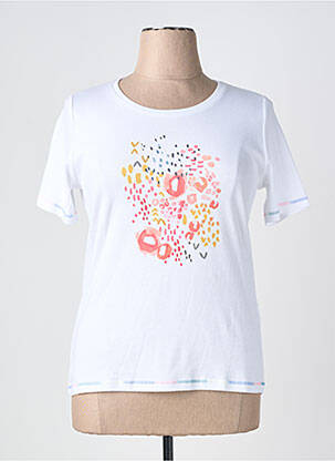 T-shirt stretch manches courtes blanc TELMAIL femme