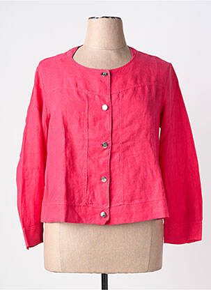 Veste casual col rond rose MALOKA femme