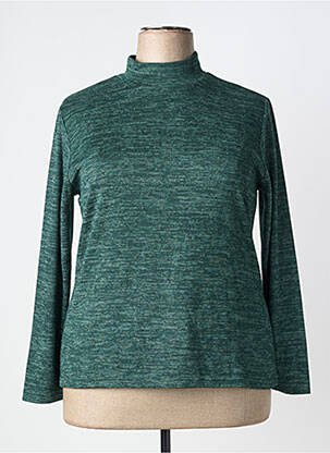 Pull stretch manches longues vert TELMAIL femme