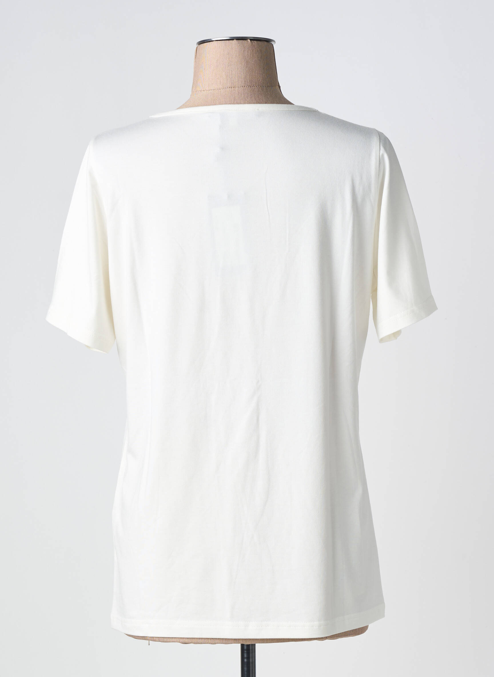 T-shirt stretch manches courtes blanc TELMAIL femme