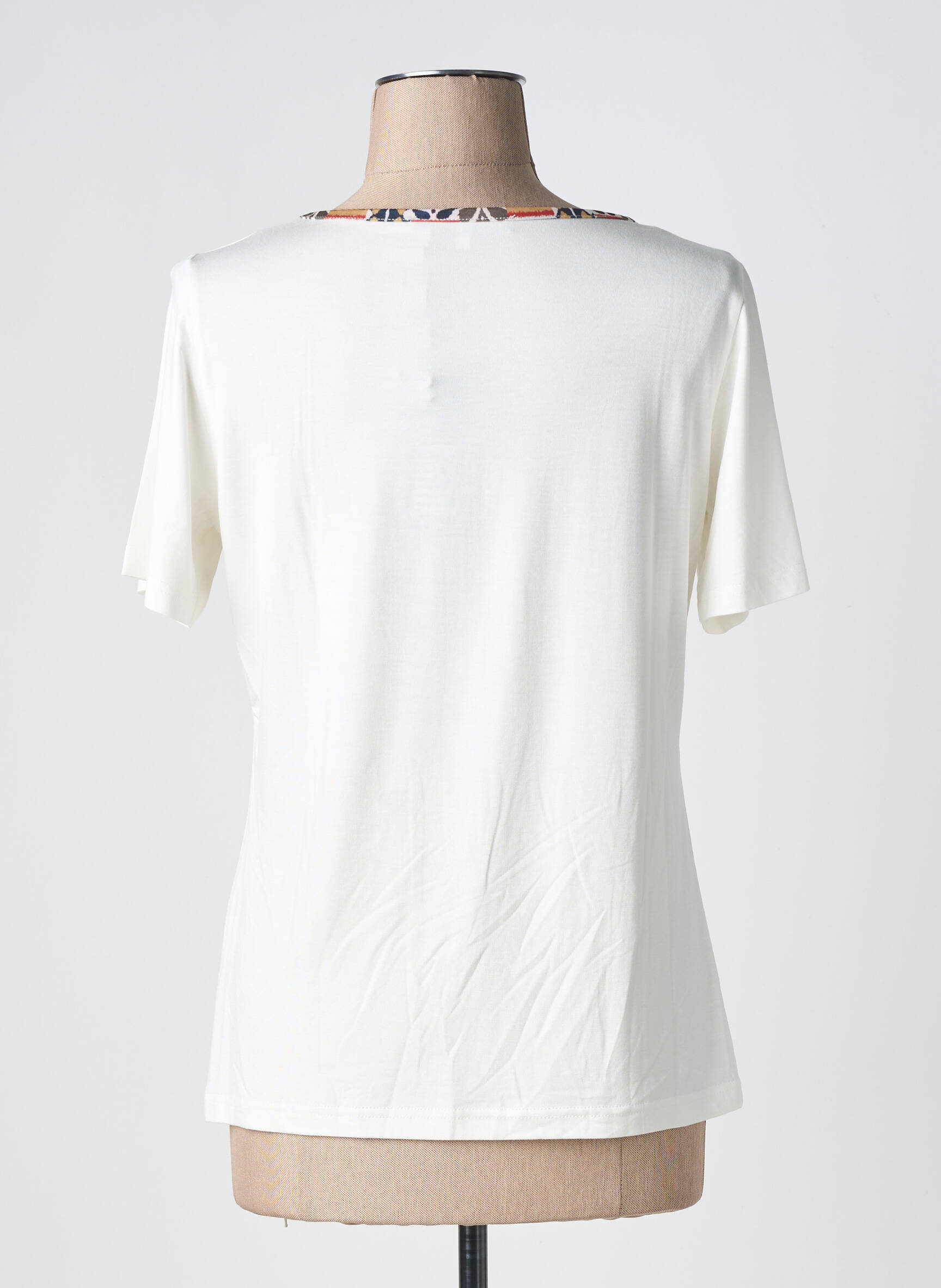 T-shirt sérigraphie manches courtes blanc TELMAIL femme