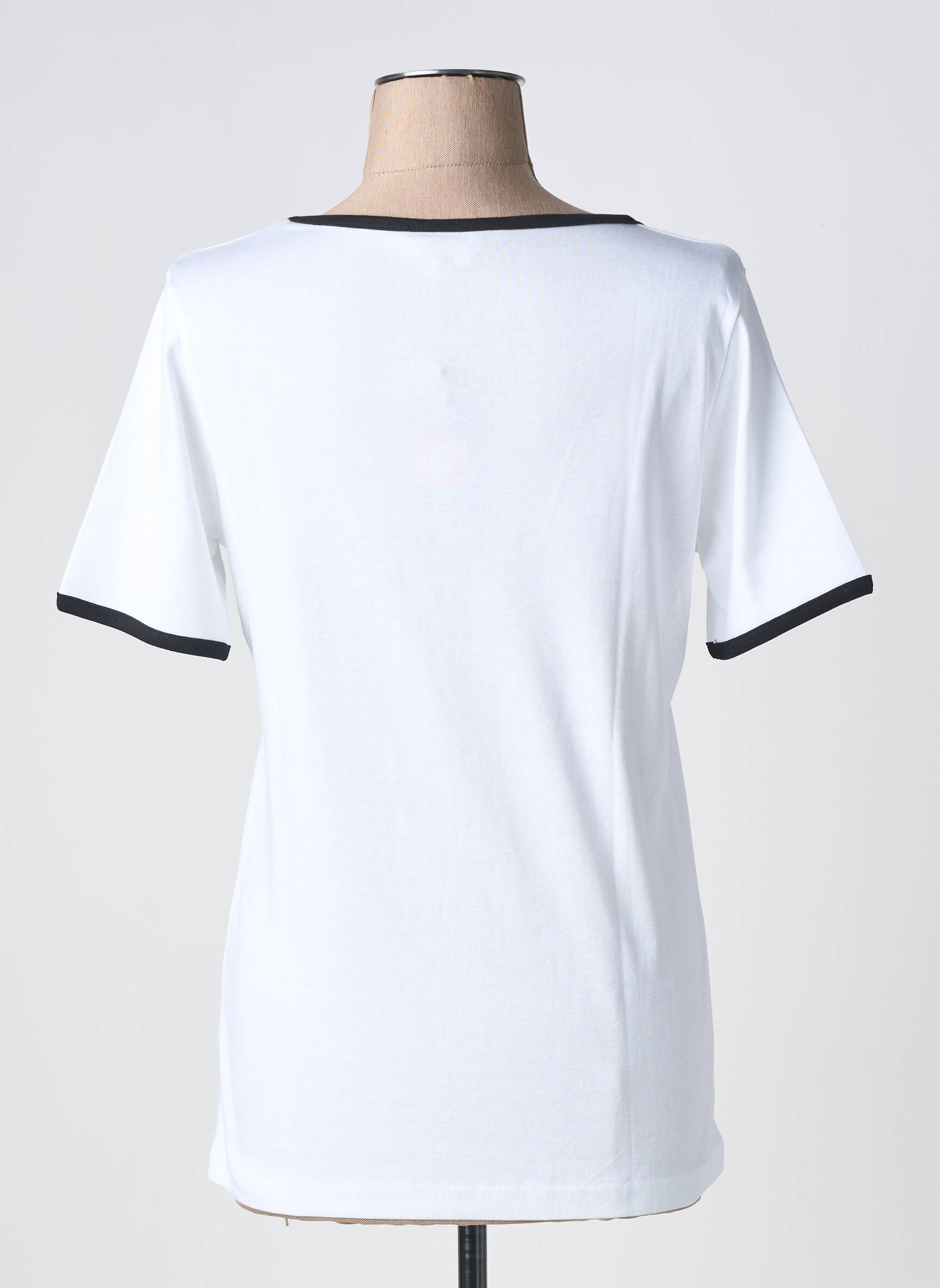 T-shirt sérigraphie manches courtes blanc TELMAIL femme