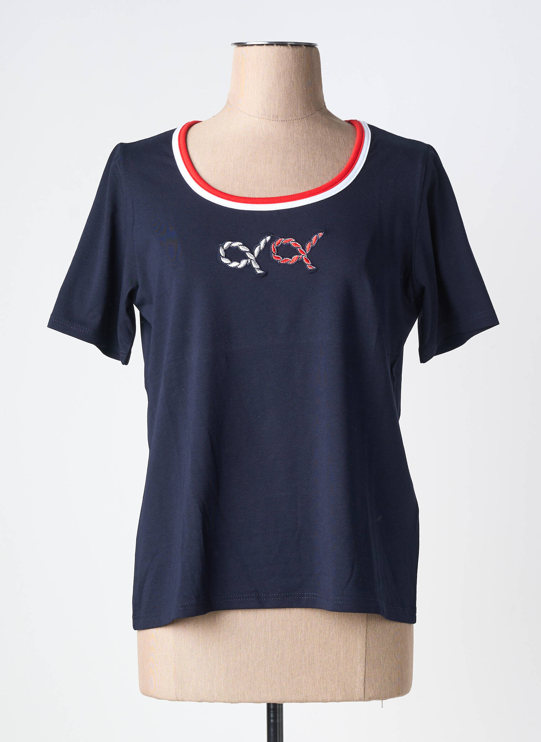 T-shirt stretch manches courtes bleu TELMAIL femme