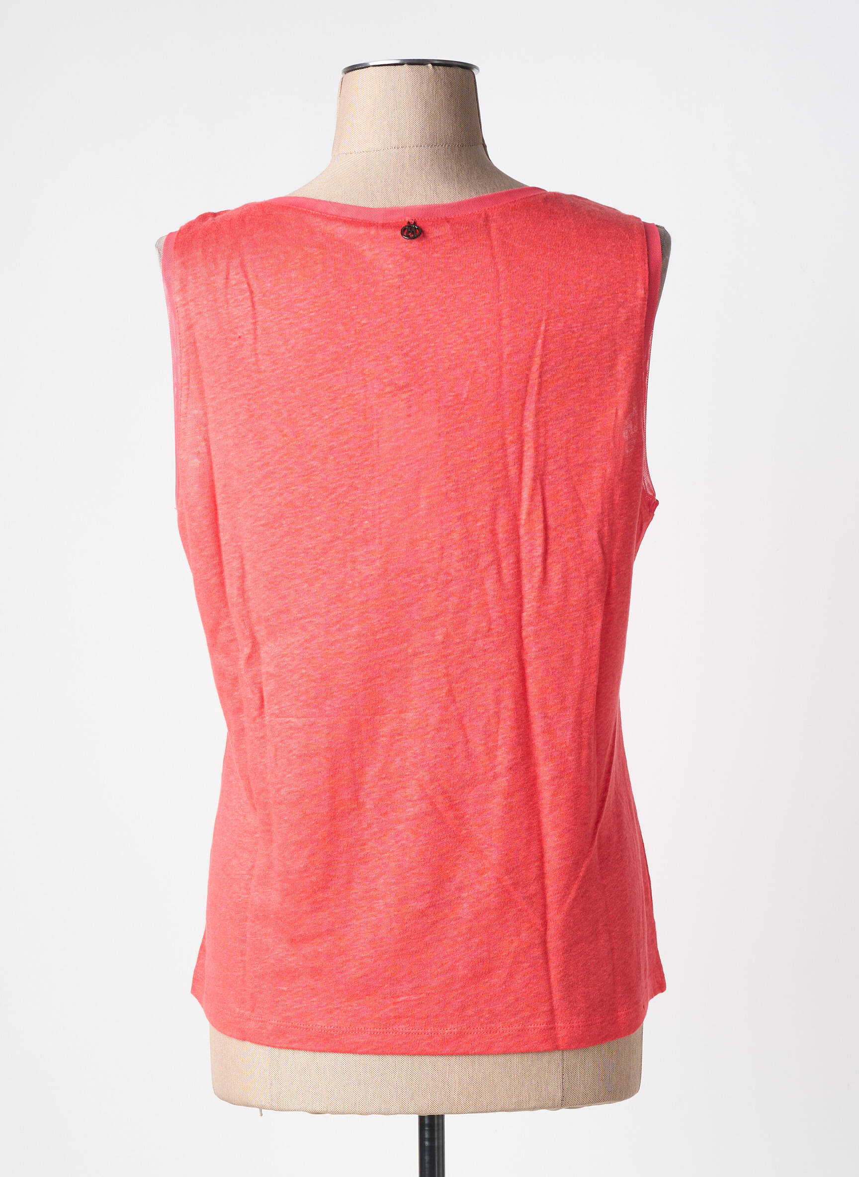 Débardeur coupe ajustée sans manche orange MALOKA femme