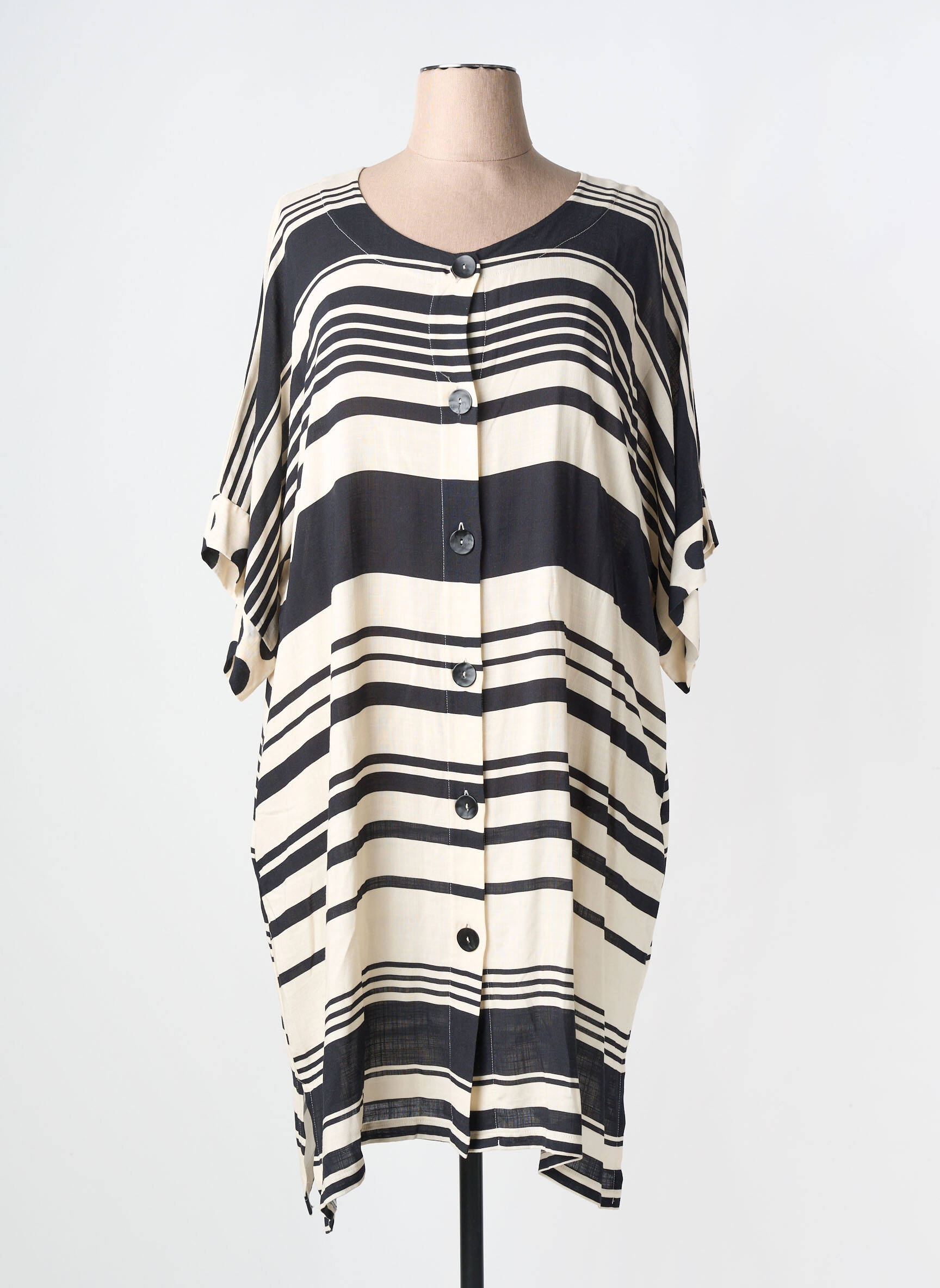 Robe mi-longue sans manche sans manche noir G!OZE femme