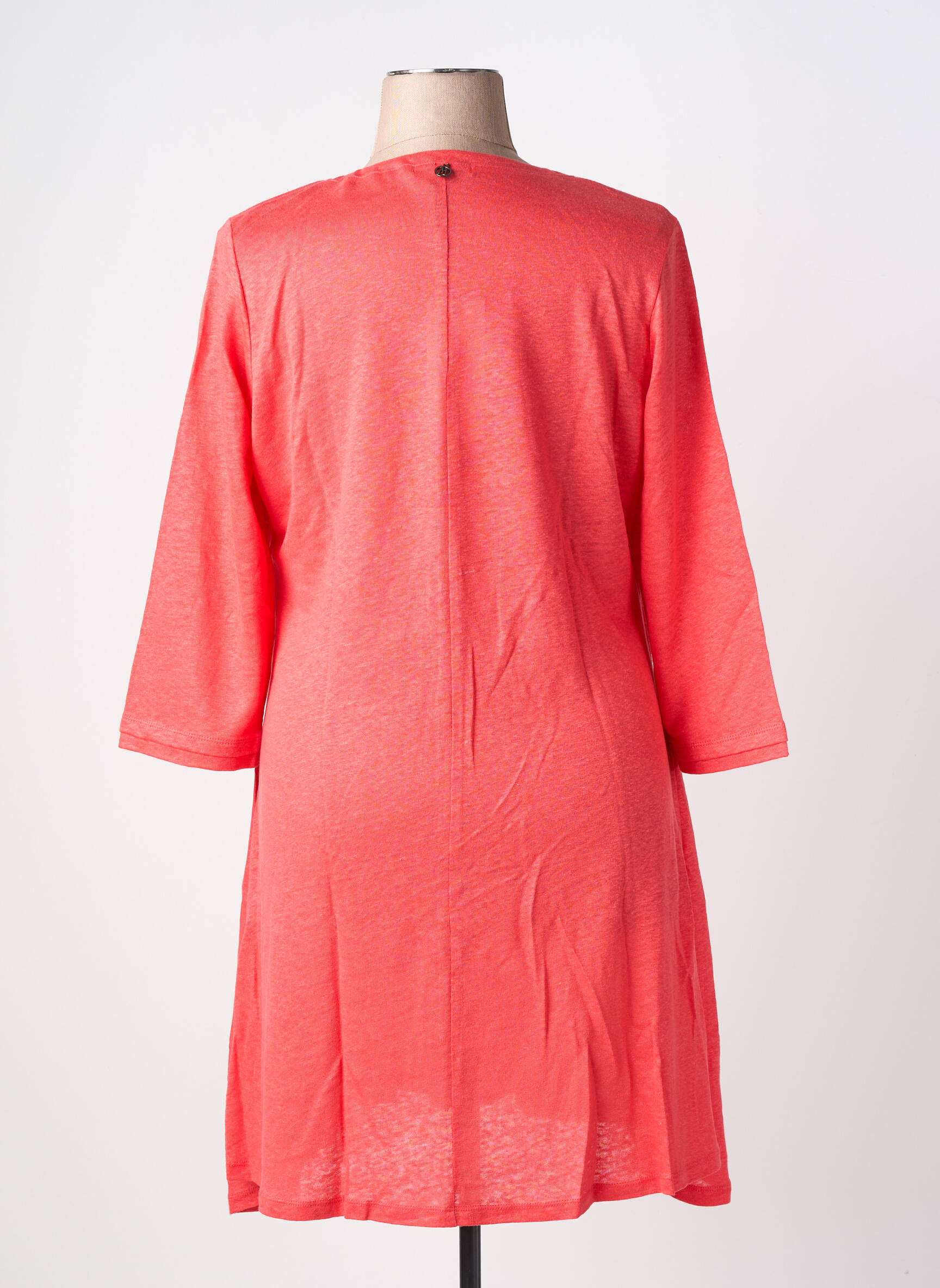 Robe pull stretch manches 3/4 orange MALOKA femme