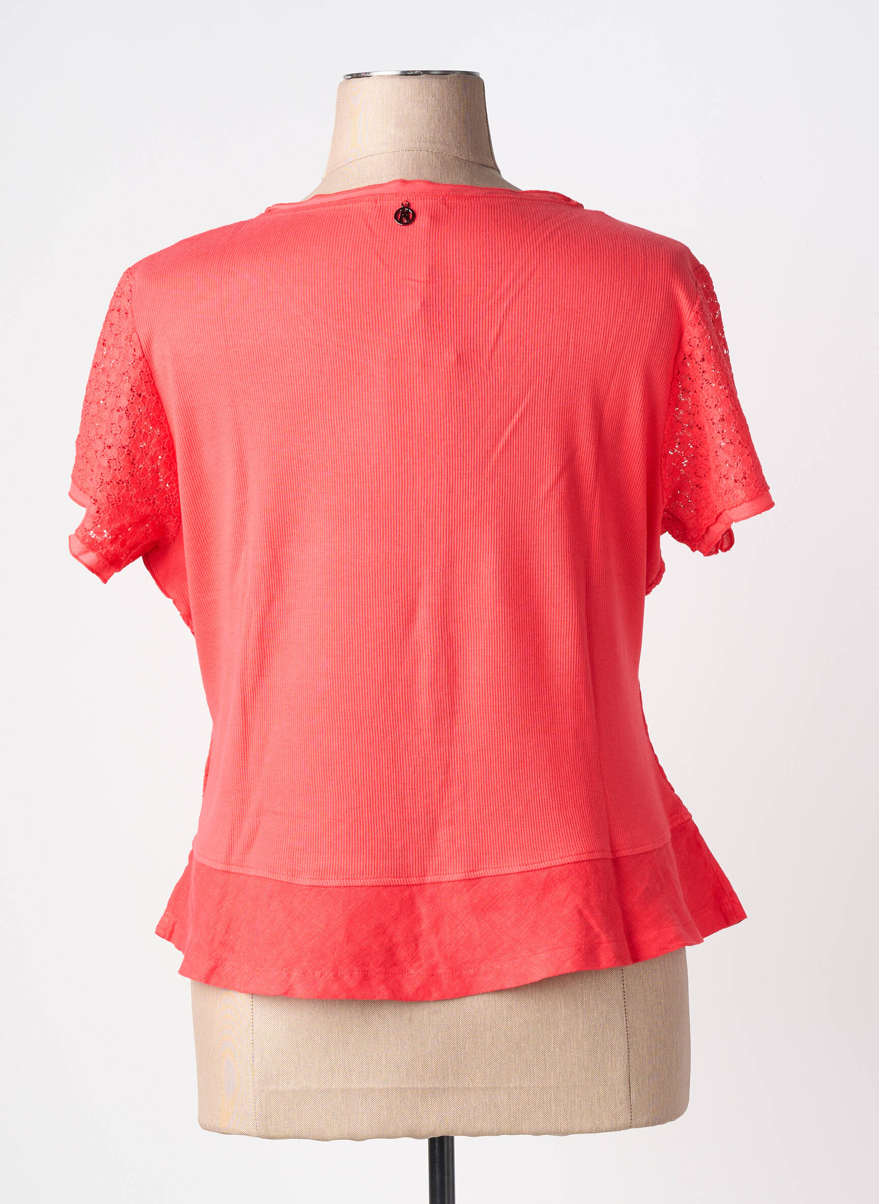 Top manches courtes manches courtes orange MALOKA femme