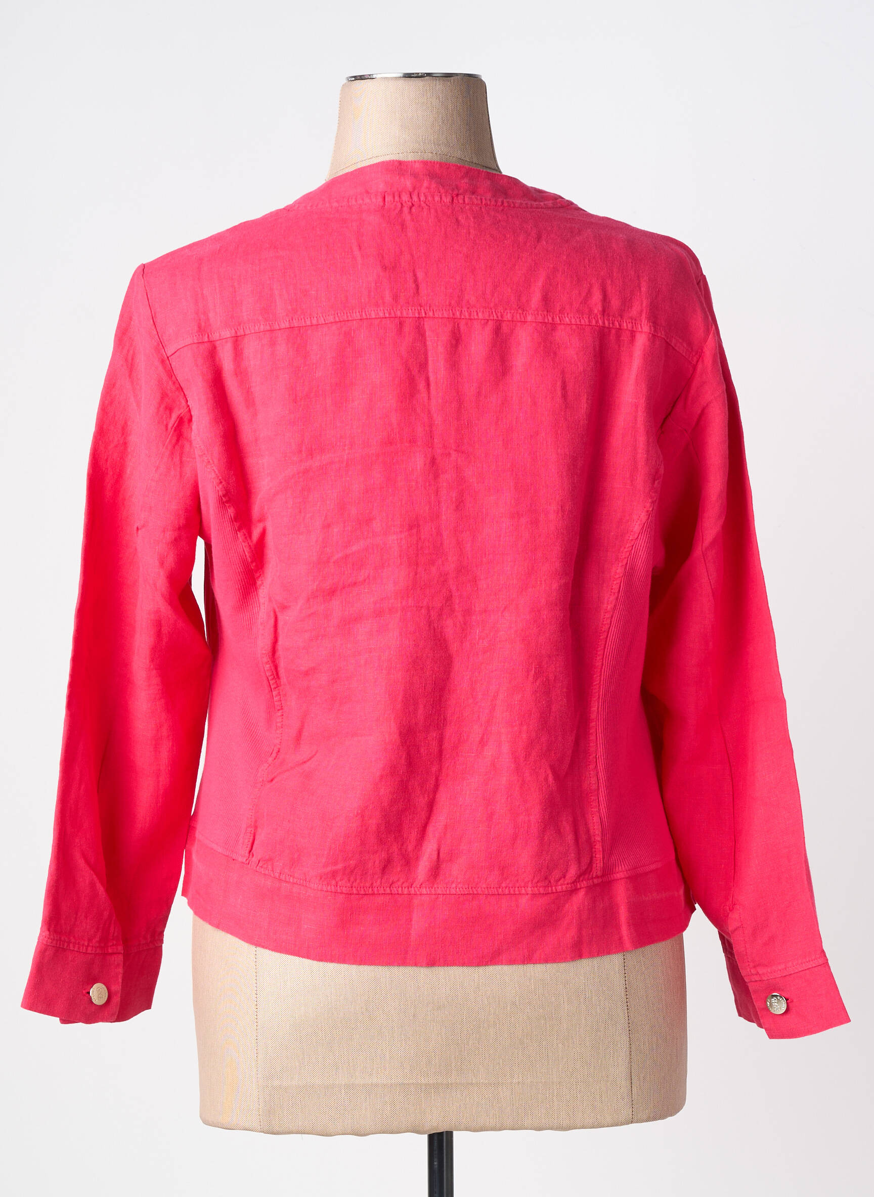 Veste casual col rond rose MALOKA femme
