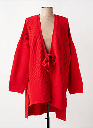 Gilet manches longues stretch rouge MASAI femme
