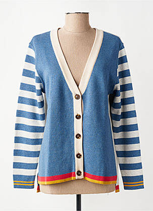 Gilet manches longues stretch bleu ORIENTIQUE NATURALLY femme