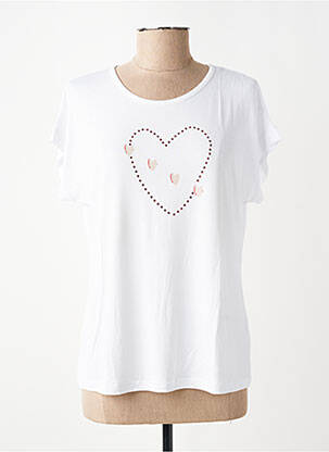 T-shirt stretch manches courtes blanc TELMAIL femme