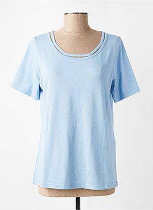 T-shirt stretch manches courtes bleu TELMAIL femme