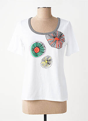 T-shirt imprimé fantaisie manches courtes blanc TELMAIL femme
