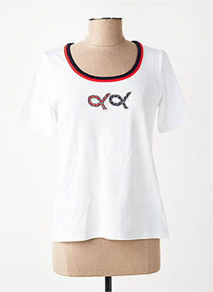 T-shirt stretch manches courtes blanc TELMAIL femme