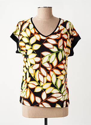 Top stretch manches courtes noir TELMAIL femme
