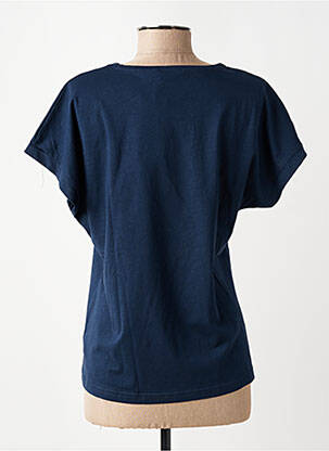 T-shirt sérigraphie floquée manches courtes bleu TELMAIL femme
