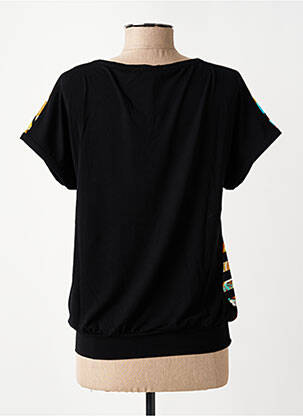 Top stretch manches courtes noir TELMAIL femme