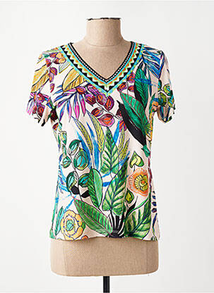 T-shirt imprimé fantaisie manches courtes vert TELMAIL femme