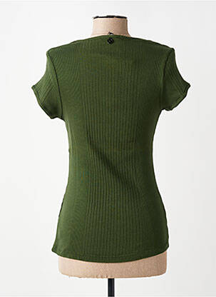 T-shirt stretch manches courtes vert MALOKA femme