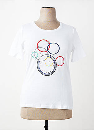 T-shirt stretch manches courtes blanc TELMAIL femme