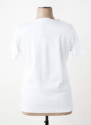 T-shirt sérigraphie floquée manches courtes blanc TELMAIL femme