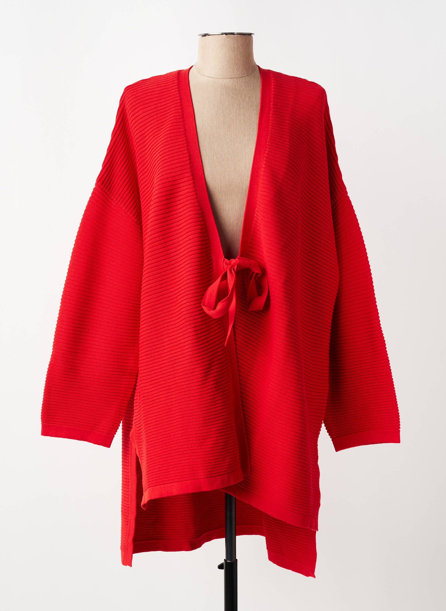 Gilet manches longues stretch rouge MASAI femme