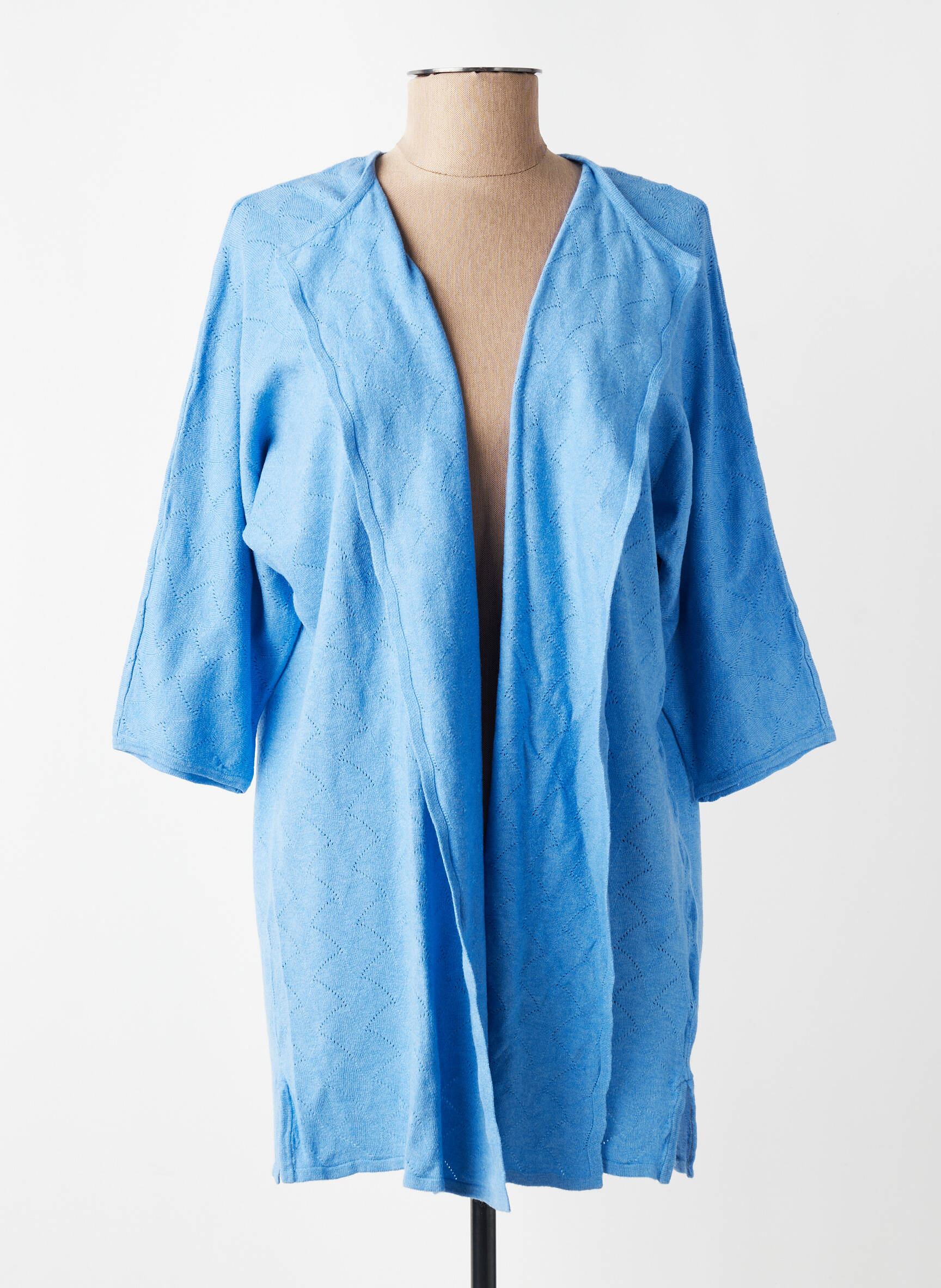 Gilet manches longues manches 3/4 bleu MASAI femme