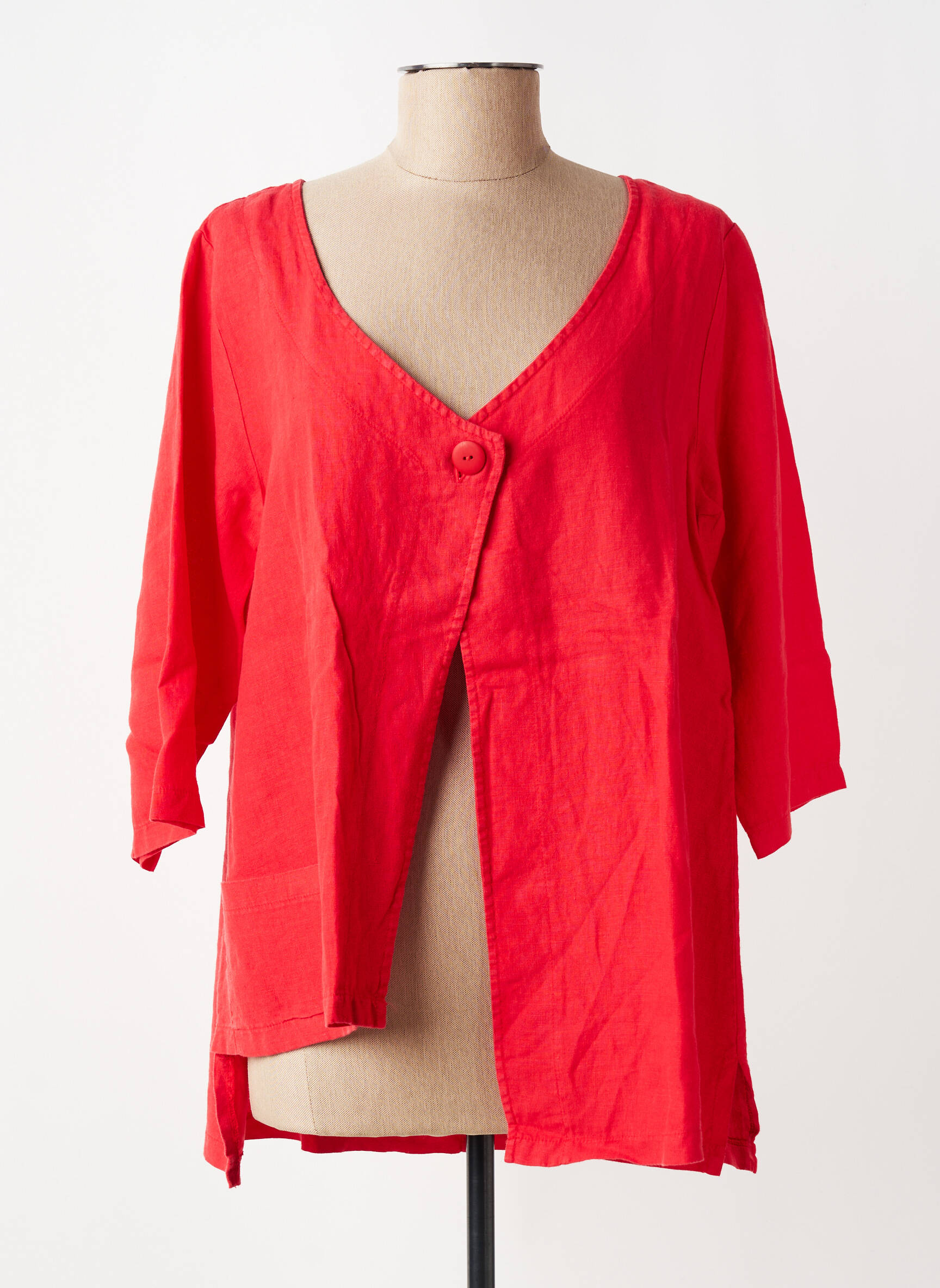 Gilet manches longues manches 3/4 rouge G!OZE femme
