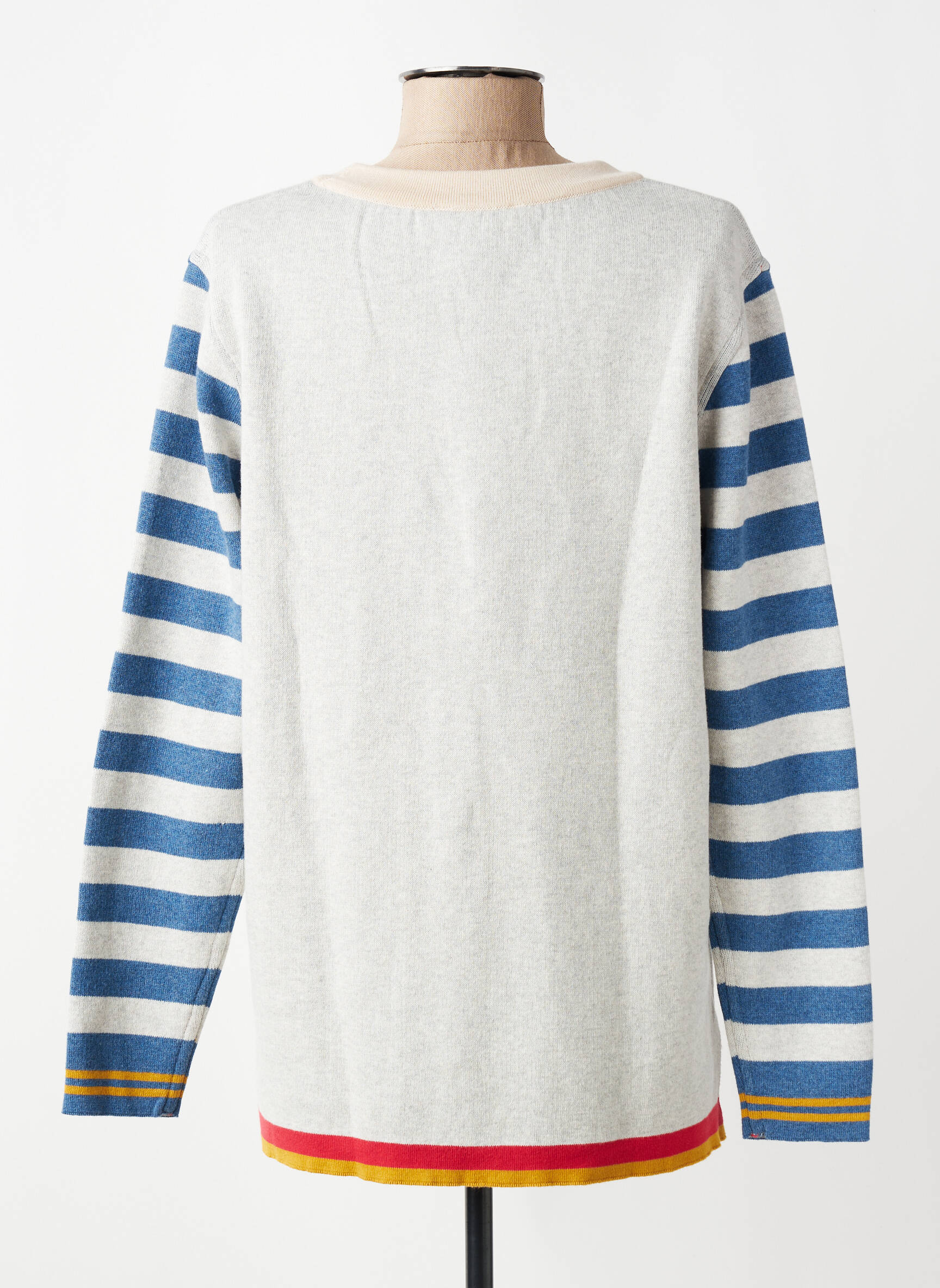 Gilet manches longues stretch bleu ORIENTIQUE NATURALLY femme