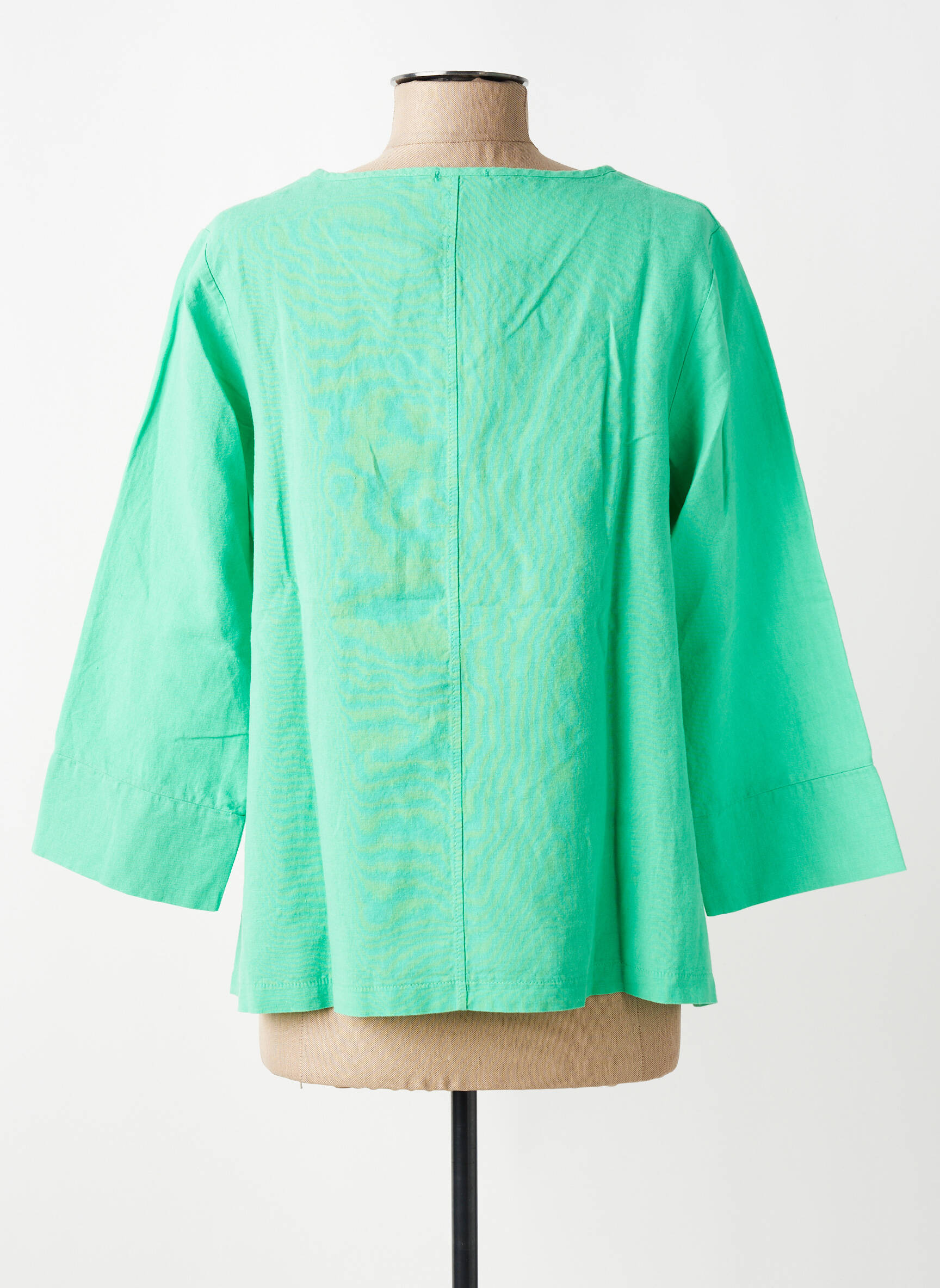 Gilet manches longues col rond vert G!OZE femme