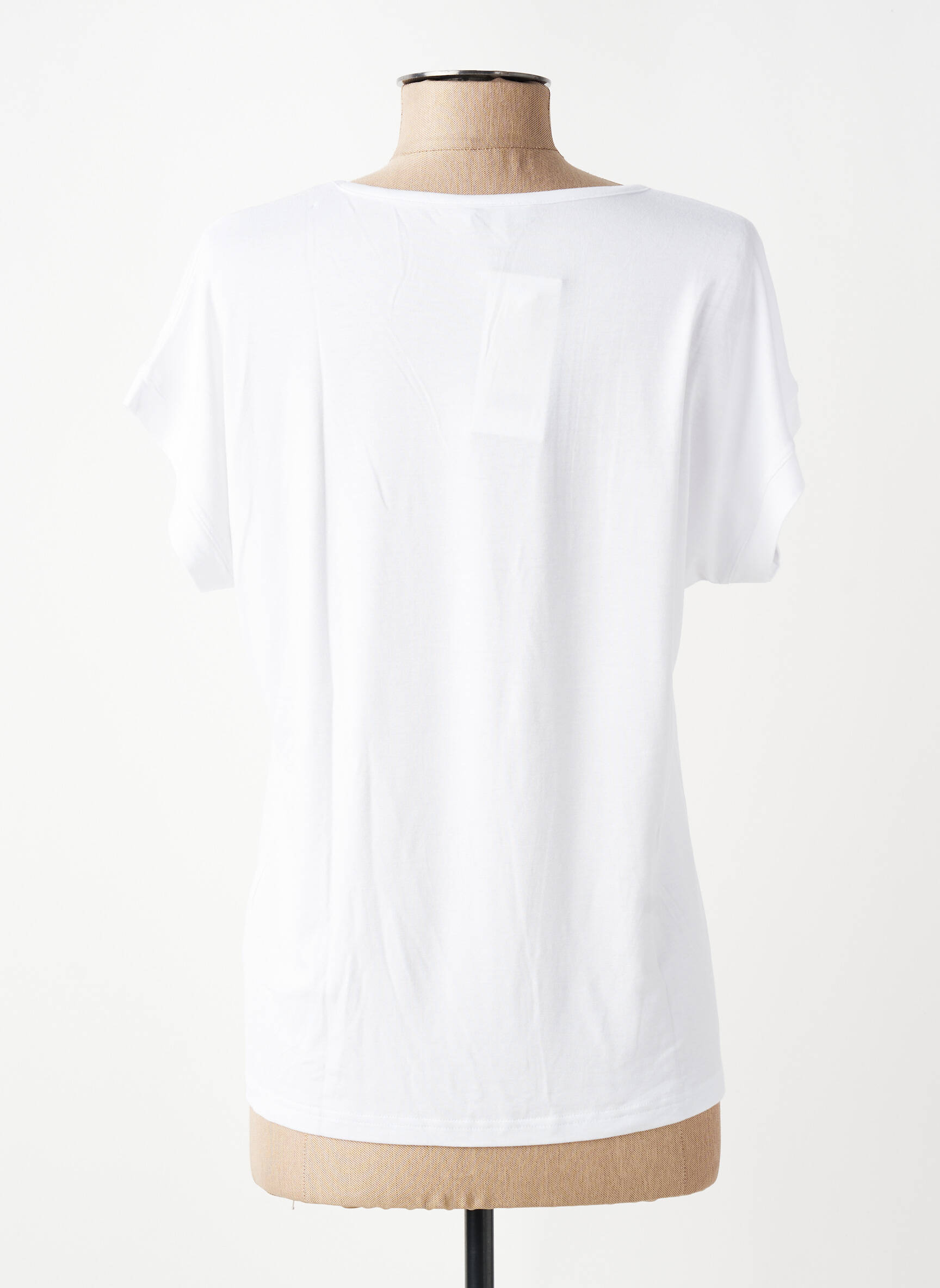 T-shirt stretch manches courtes blanc TELMAIL femme