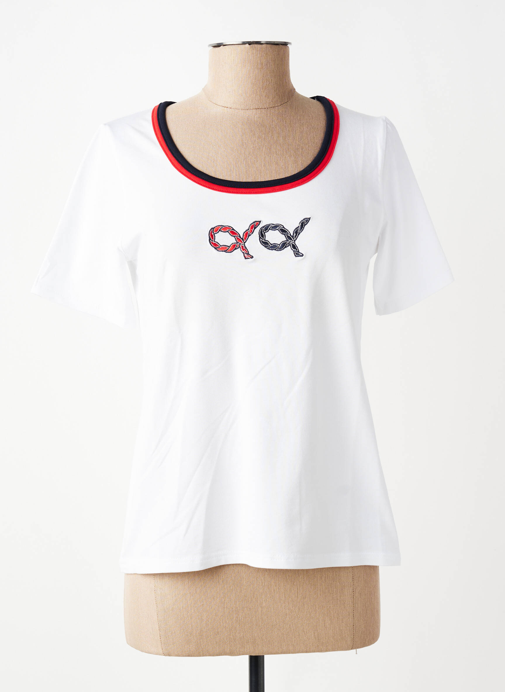 T-shirt stretch manches courtes blanc TELMAIL femme