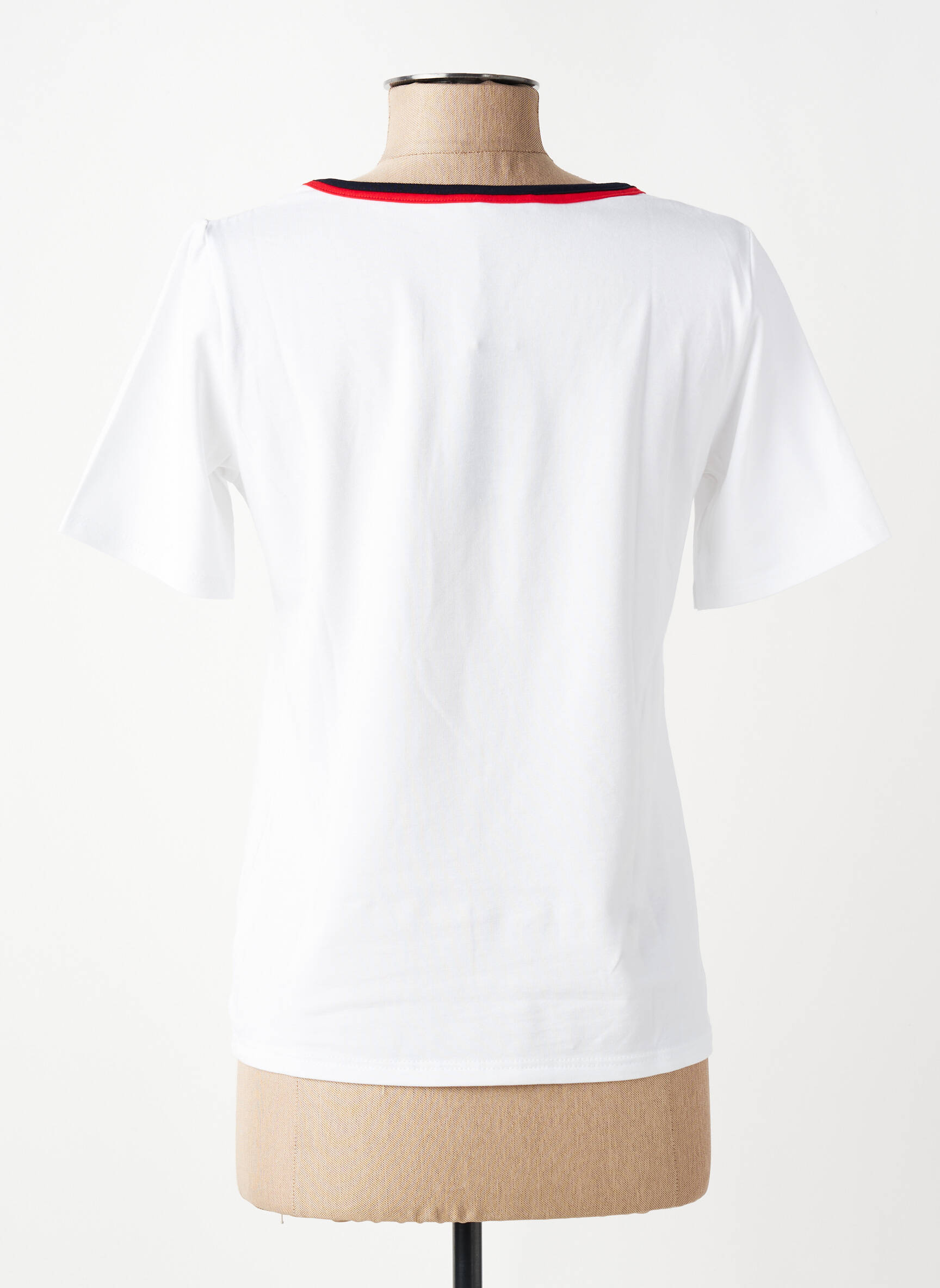 T-shirt stretch manches courtes blanc TELMAIL femme