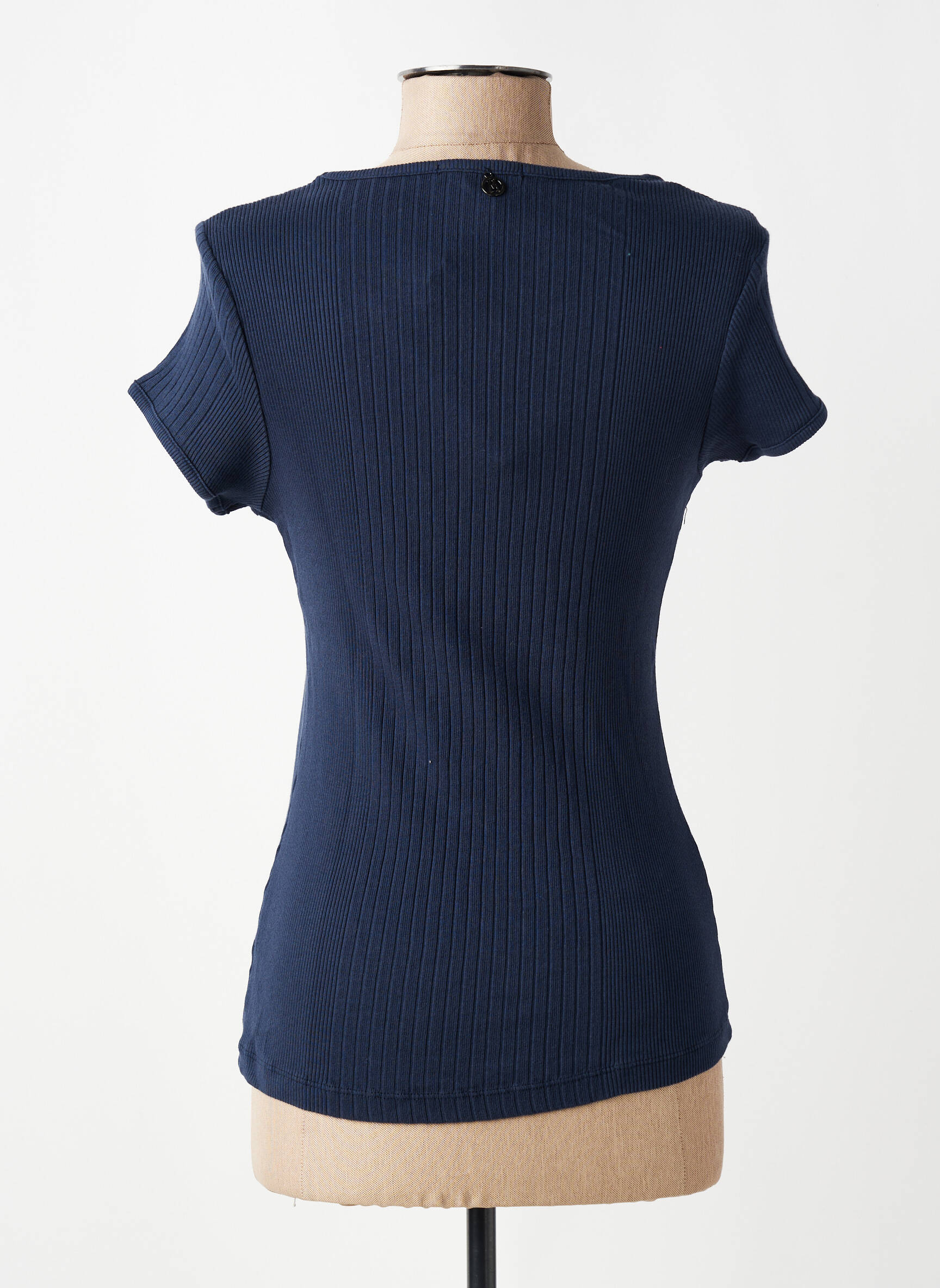 T-shirt stretch manches courtes bleu MALOKA femme