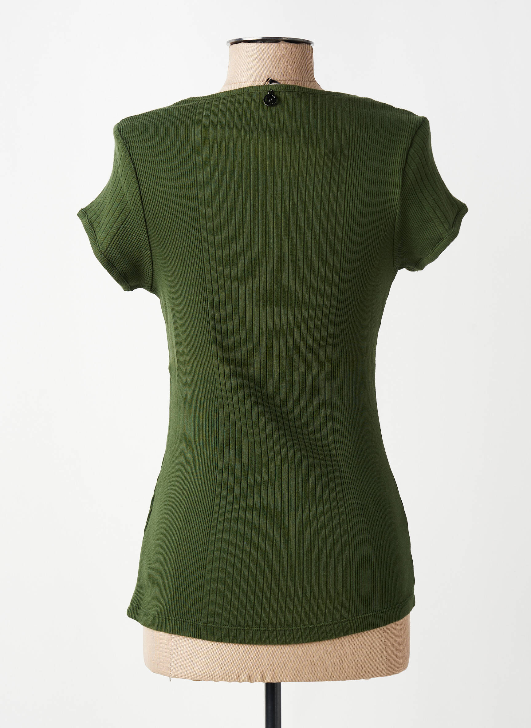 T-shirt stretch manches courtes vert MALOKA femme