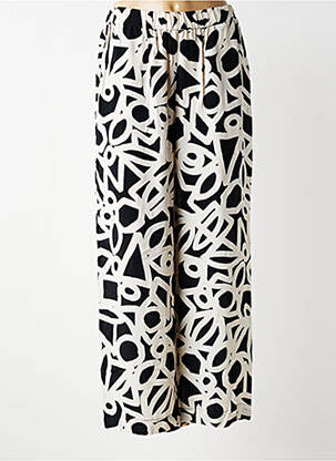 Pantalon large tissage crêpe taille normale beige MASAI femme